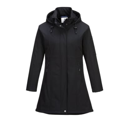 Ladies Long 3 Layer Softshell Hooded Jacket (3L)-TK42
