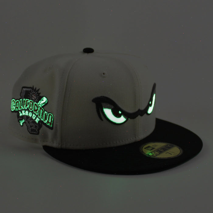 Lake Elsinore Storm California League Patch New Era 59Fifty Fitted Cap (Chrome White Black Green Under Brim)