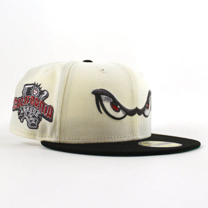 Lake Elsinore Storm California League Patch New Era 59Fifty Fitted Cap (Chrome White Black Green Under Brim)