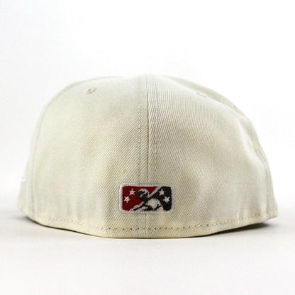 Lake Elsinore Storm California League Patch New Era 59Fifty Fitted Cap (Chrome White Black Green Under Brim)