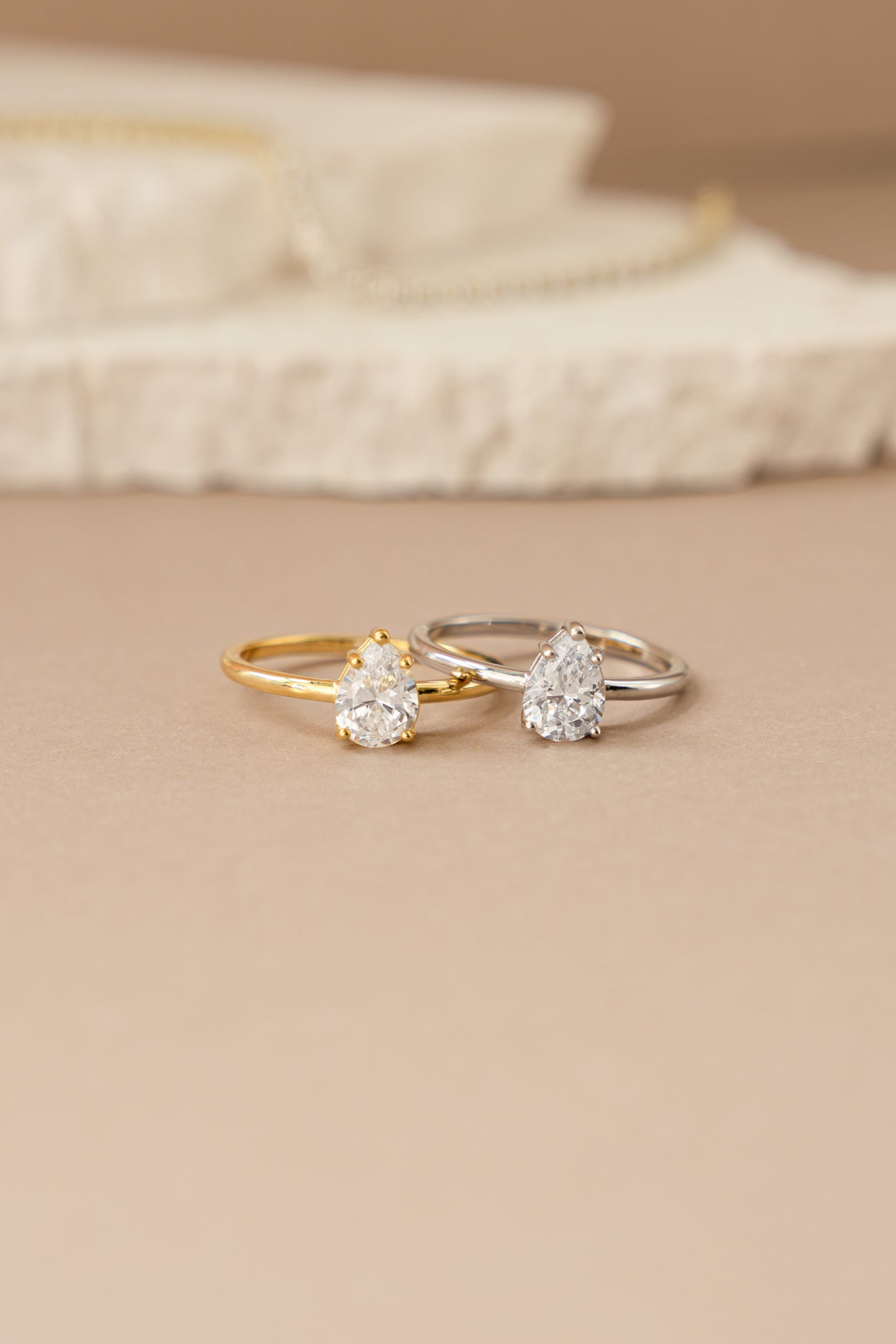 Large Pear Statement Ring
