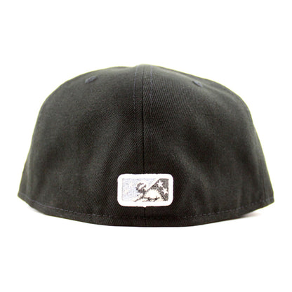 LAS VEGAS 51S New Era 59Fifty Fitted Hat (Black Metallic Silver Gray Under Brim)