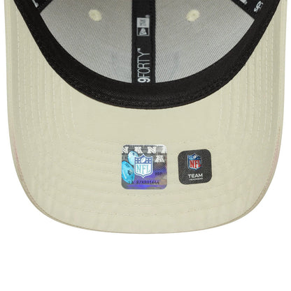 This is a Las Vegas Raiders NFL Recycled Mini Cream 9FORTY Adjustable Cap 5