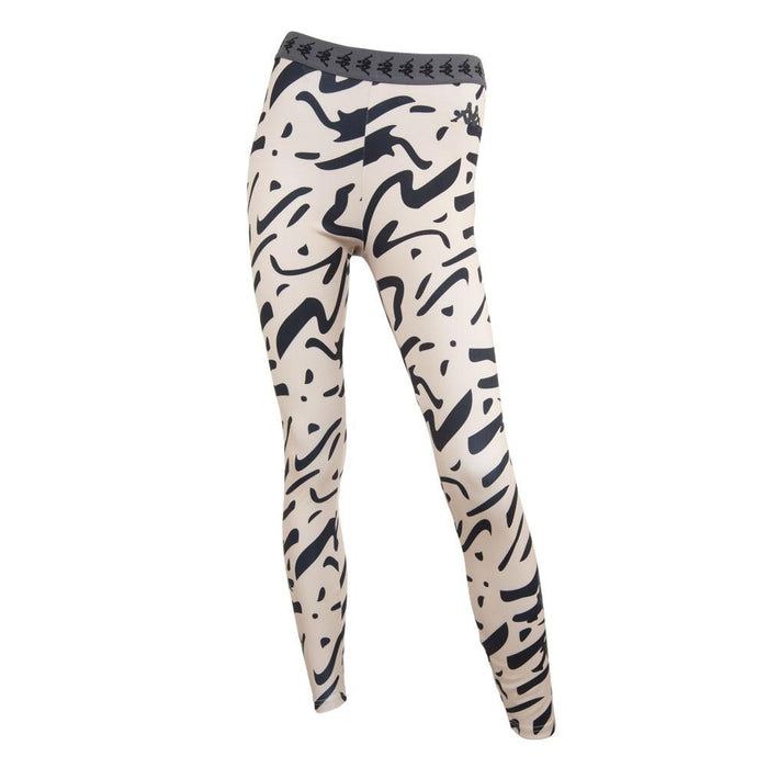 Legging 2261 Women Beige Black Print