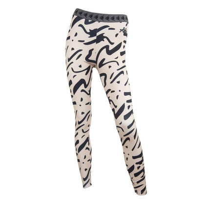 Legging 2261 Women Beige Black Print