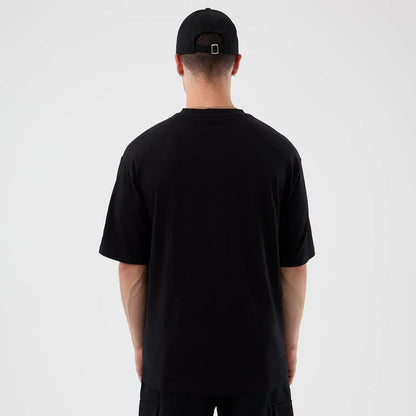 The Male model is wearing London Games NFL International Series Games Black Oversized T-Shirt 2