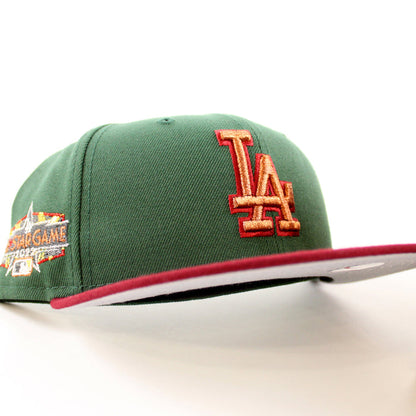 Los Angeles Dodgers 2022 All Star Game New Era 59Fifty Fitted Hat (CILANTRO CARDINAL Gray Under Brim)