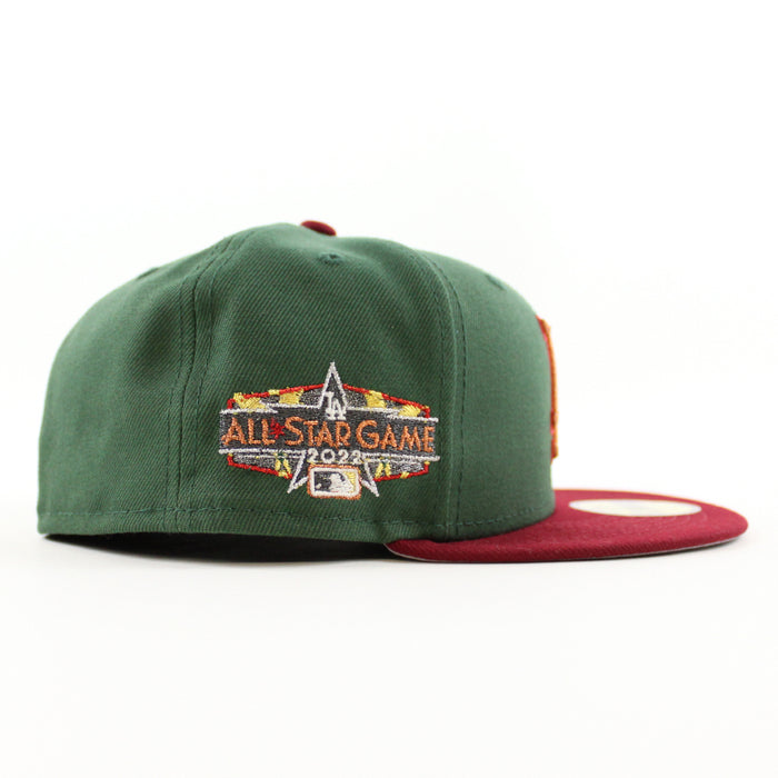 Los Angeles Dodgers 2022 All Star Game New Era 59Fifty Fitted Hat (CILANTRO CARDINAL Gray Under Brim)
