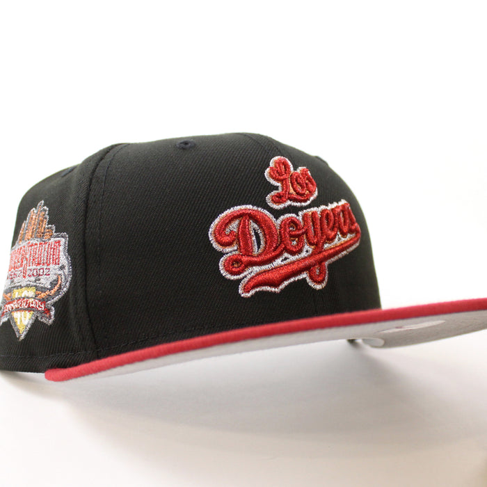Los Angeles Dodgers 40th Anniversary New Era 59Fifty Fitted Hat (Black Pinot Red Gray Under Brim)
