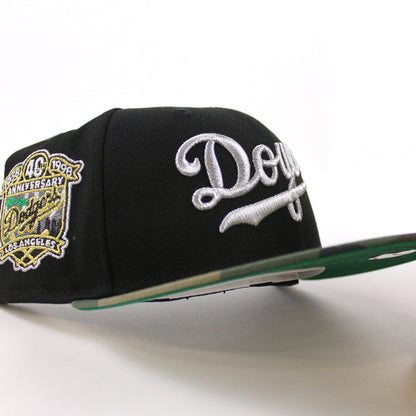 Los Angeles Dodgers 40th Anniversary New Era 59Fifty Fitted Hat (Black Woodland Camo Green Under Brim)
