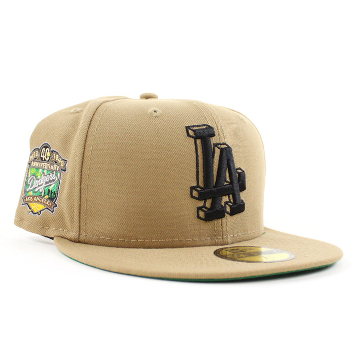 Los Angeles Dodgers 40th Anniversary New Era 59Fifty Fitted Hat (KHAKI KELLY GREEN Under Brim)