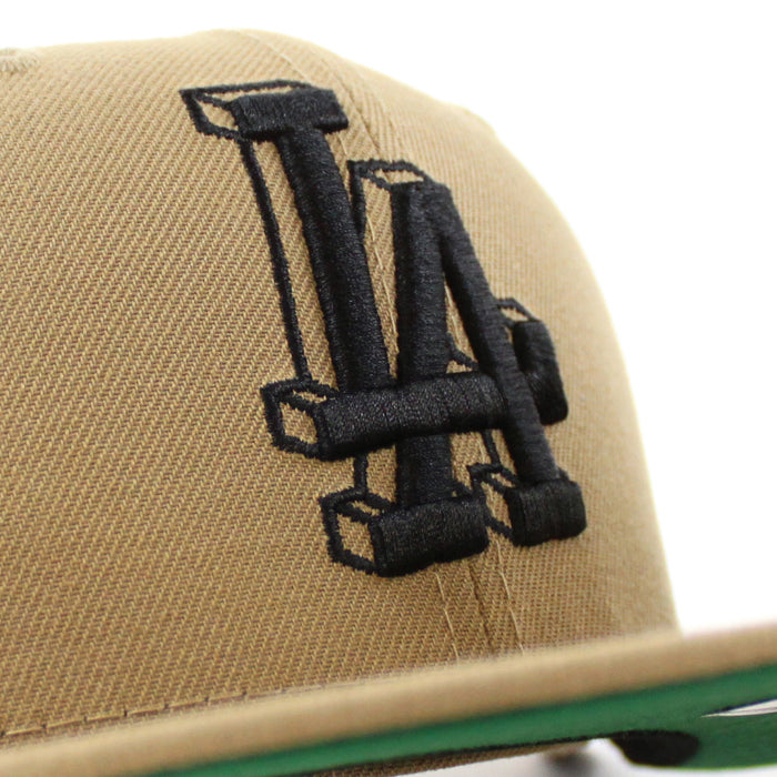 Los Angeles Dodgers 40th Anniversary New Era 59Fifty Fitted Hat (KHAKI KELLY GREEN Under Brim)