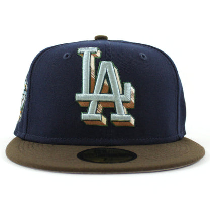 Los Angeles Dodgers 40th Anniversary New Era 59Fifty Fitted Hat (OCEANSIDE BLUE WALNUT GRAY Under Brim)