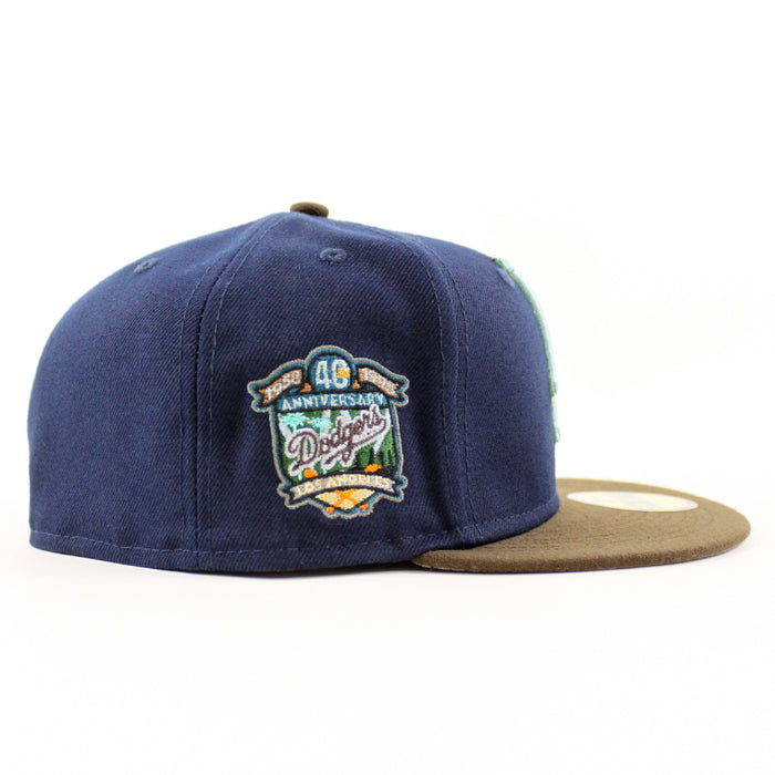 Los Angeles Dodgers 40th Anniversary New Era 59Fifty Fitted Hat (OCEANSIDE BLUE WALNUT GRAY Under Brim)