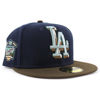 Los Angeles Dodgers 40th Anniversary New Era 59Fifty Fitted Hat (OCEANSIDE BLUE WALNUT GRAY Under Brim)