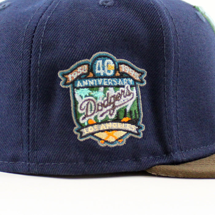Los Angeles Dodgers 40th Anniversary New Era 59Fifty Fitted Hat (OCEANSIDE BLUE WALNUT GRAY Under Brim)