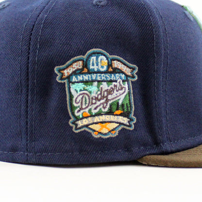 Los Angeles Dodgers 40th Anniversary New Era 59Fifty Fitted Hat (OCEANSIDE BLUE WALNUT GRAY Under Brim)