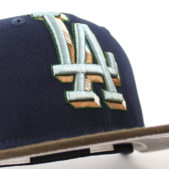 Los Angeles Dodgers 40th Anniversary New Era 59Fifty Fitted Hat (OCEANSIDE BLUE WALNUT GRAY Under Brim)