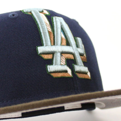 Los Angeles Dodgers 40th Anniversary New Era 59Fifty Fitted Hat (OCEANSIDE BLUE WALNUT GRAY Under Brim)