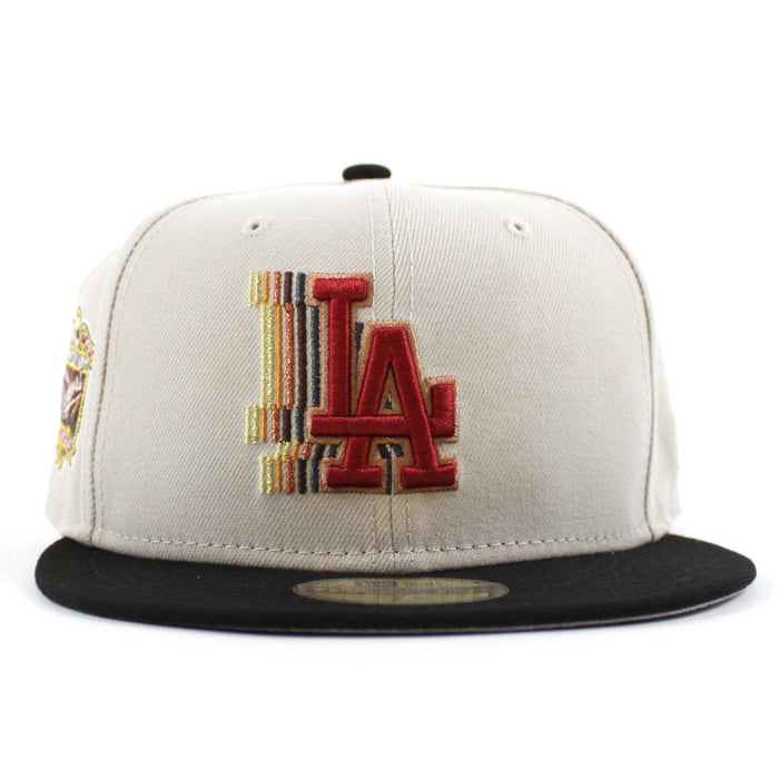 Los Angeles Dodgers 40th Anniversary New Era 59Fifty Fitted Hat (Stone Black Gray Under Brim)