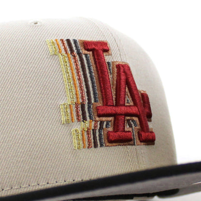 Los Angeles Dodgers 40th Anniversary New Era 59Fifty Fitted Hat (Stone Black Gray Under Brim)