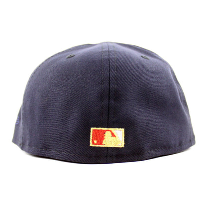 Los Angeles Dodgers 50th Anniversary DODGERS STADIUM New Era 59Fifty Fitted Hat (Navy Stone Gray Under Brim)