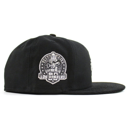 Los Angeles Dodgers 50th Anniversary New Era 59Fifty Fitted Hat (Black Corduroy Green Under Brim)