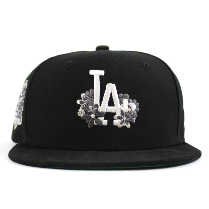 Los Angeles Dodgers 50th Anniversary New Era 59Fifty Fitted Hat (Black Corduroy Green Under Brim)