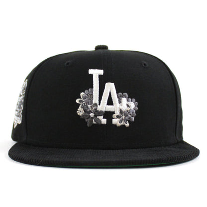 Los Angeles Dodgers 50th Anniversary New Era 59Fifty Fitted Hat (Black Corduroy Green Under Brim)