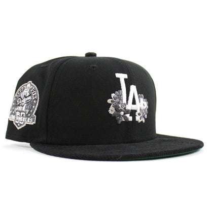 Los Angeles Dodgers 50th Anniversary New Era 59Fifty Fitted Hat (Black Corduroy Green Under Brim)