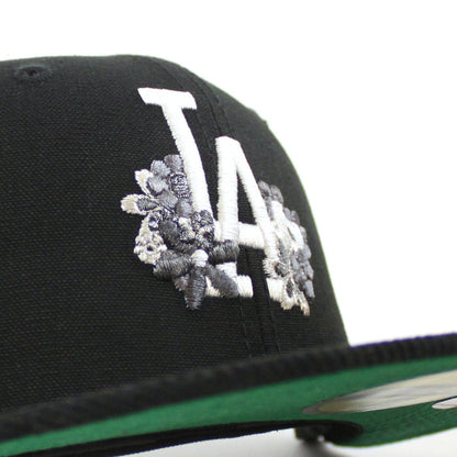 Los Angeles Dodgers 50th Anniversary New Era 59Fifty Fitted Hat (Black Corduroy Green Under Brim)