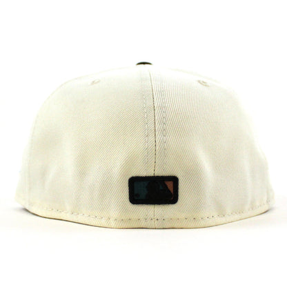 Los Angeles Dodgers 60th Anniversary Dodgers Stadium New Era 59Fifty Fitted Hat (CHROME WHITE BLACK AQUA Under Brim)