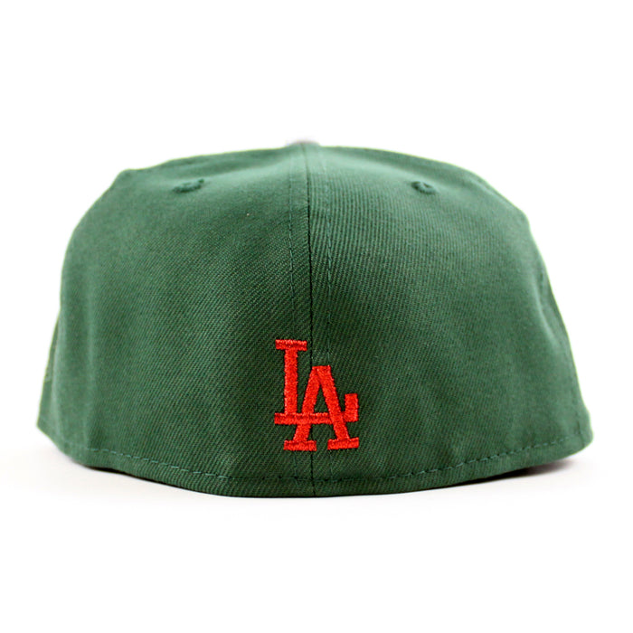 Los Angeles Dodgers 60th Anniversary New Era 59Fifty Fitted Hat (Cilantro Green Silver Scarlet Red  Under Brim)