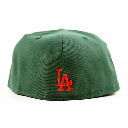 Los Angeles Dodgers 60th Anniversary New Era 59Fifty Fitted Hat (Cilantro Green Silver Scarlet Red  Under Brim)