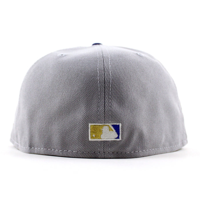 Los Angeles Dodgers Death Note 100 Years Patch New Era 59Fifty Fitted Hat (Gray Royal Blue Green Under Brim)