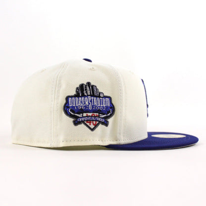 Los Angeles Dodgers I Bleed Dodger Blue 40th Anniversary New Era 59Fifty Fitted Hat (Chrome White Royal Blue Gray Under Brim)