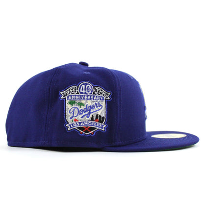 Los Angeles Dodgers I Bleed Dodger Blue 40th Anniversary New Era 59Fifty Fitted Hat (Royal Blue Green Under Brim)