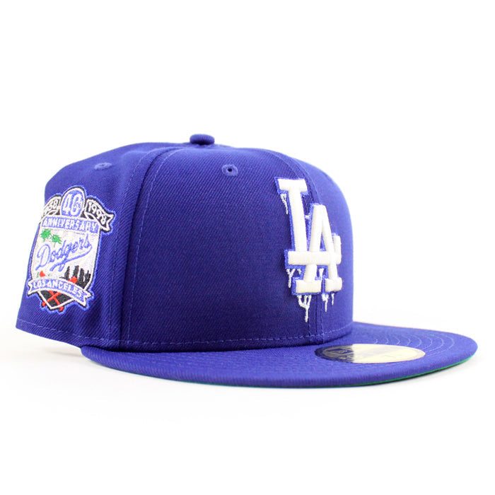Los Angeles Dodgers I Bleed Dodger Blue 40th Anniversary New Era 59Fifty Fitted Hat (Royal Blue Green Under Brim)