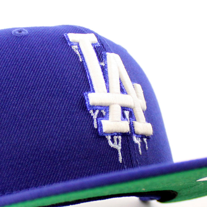 Los Angeles Dodgers I Bleed Dodger Blue 40th Anniversary New Era 59Fifty Fitted Hat (Royal Blue Green Under Brim)