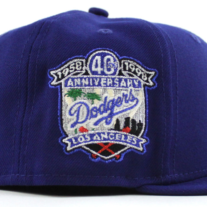Los Angeles Dodgers I Bleed Dodger Blue 40th Anniversary New Era 59Fifty Fitted Hat (Royal Blue Green Under Brim)