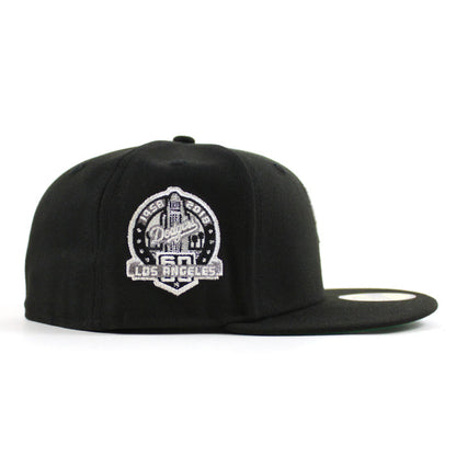 Los Angeles Dodgers Upside Down 60th Anniversary New Era 59Fifty Fitted Hat (Black Green Under Brim)