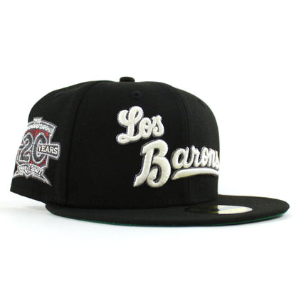 LOS BARONS BIRMINGHAM BARONS 20th Anniversary New Era 59Fifty Fitted Hat (Black Green Under Brim)
