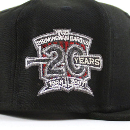 LOS BARONS BIRMINGHAM BARONS 20th Anniversary New Era 59Fifty Fitted Hat (Black Green Under Brim)