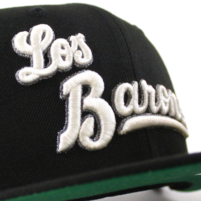 LOS BARONS BIRMINGHAM BARONS 20th Anniversary New Era 59Fifty Fitted Hat (Black Green Under Brim)