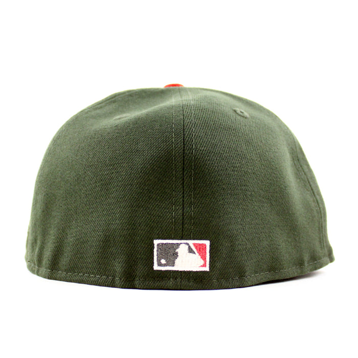 Los Florida Marlins 1993 Inaugural Season New Era 59Fifty Fitted Hat (SeaWeed Green Red Gray Under brim)