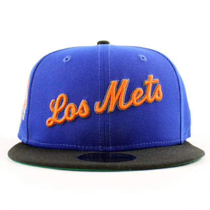 Los Mets New York Mets 60th Anniversary New Era 59Fifty Fitted Hat (Royal Blue Black Green Under Brim)