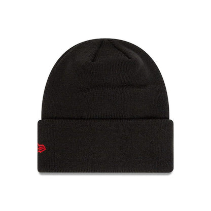 This is a Manchester United FC Youth Black Cuff Knit Beanie Hat 2