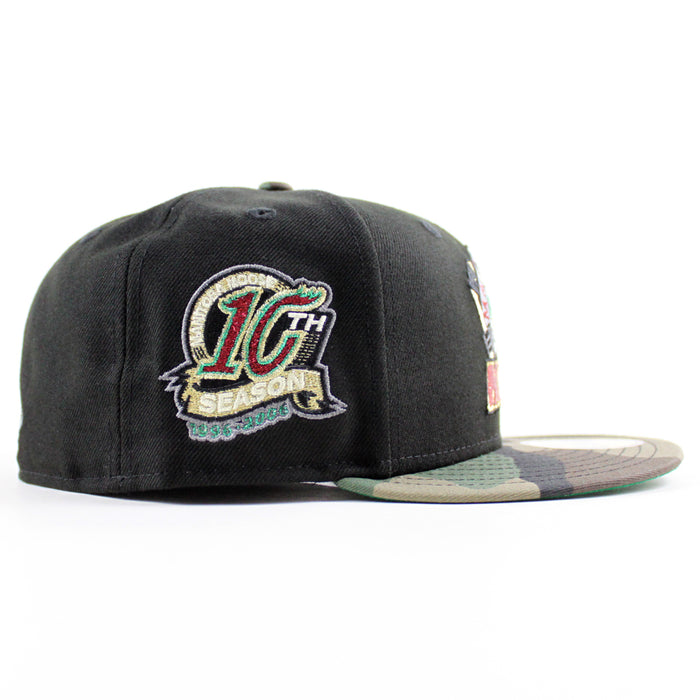 MANITOBA MOOSE 10TH SEASON AMERICAN HOCKEY LEAGUE New Era 59Fifty Fitted Hat (Black WoodLand Camo Green Under Brim)