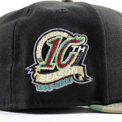 MANITOBA MOOSE 10TH SEASON AMERICAN HOCKEY LEAGUE New Era 59Fifty Fitted Hat (Black WoodLand Camo Green Under Brim)