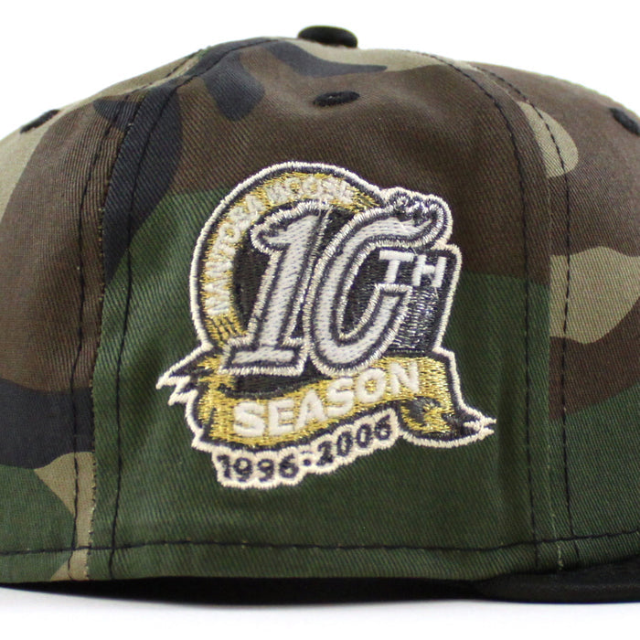 MANITOBA MOOSE 10TH SEASON AMERICAN HOCKEY LEAGUE New Era 59Fifty Fitted Hat (WoodLand Camo Black Green Under Brim)